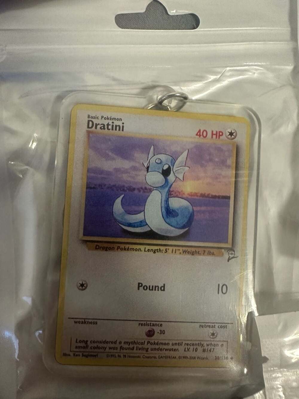 Pokemon Dratini Base Acrylic Card Keychain
